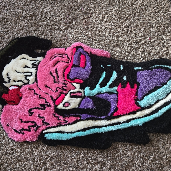 Colorful Abstract Sneaker Rug - Picture 2 of 2